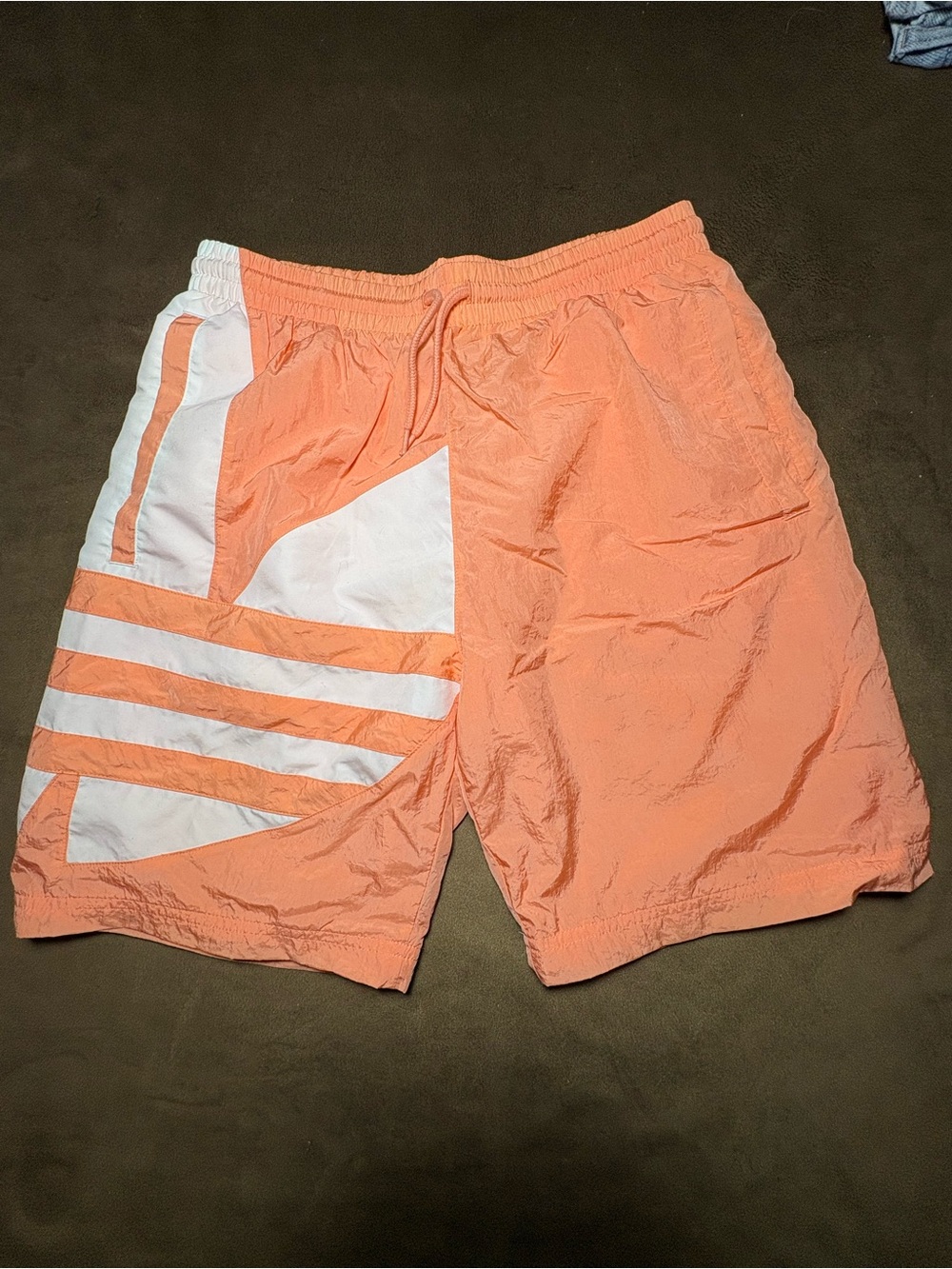 Adidas Peach Nylon Shorts - Size Small 🍑🔥